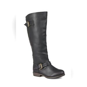 Journee Collection Women's Stacked Heel Riding Boots Thigh High